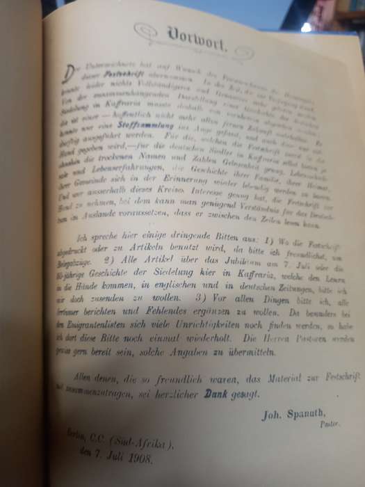Festschrift zum fünfzigjährigen Siedelungsjubiläum der Deutschen in Kaffraria: 1959-1908