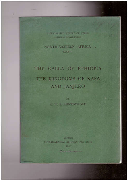 The Galla of Ethiopia, The Kingdoms of Kafa and Janjero