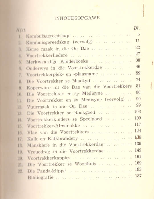 Kultuurskatte uit die Voortrekker-Tydperk, deel II