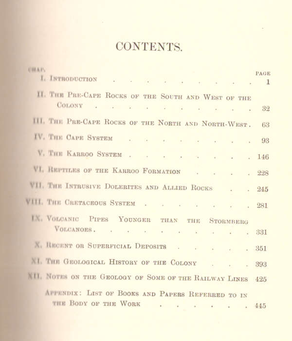An Introduction to the Geology of Cape Colony & A Chapter on the Fossil Reptiles of the Karroo