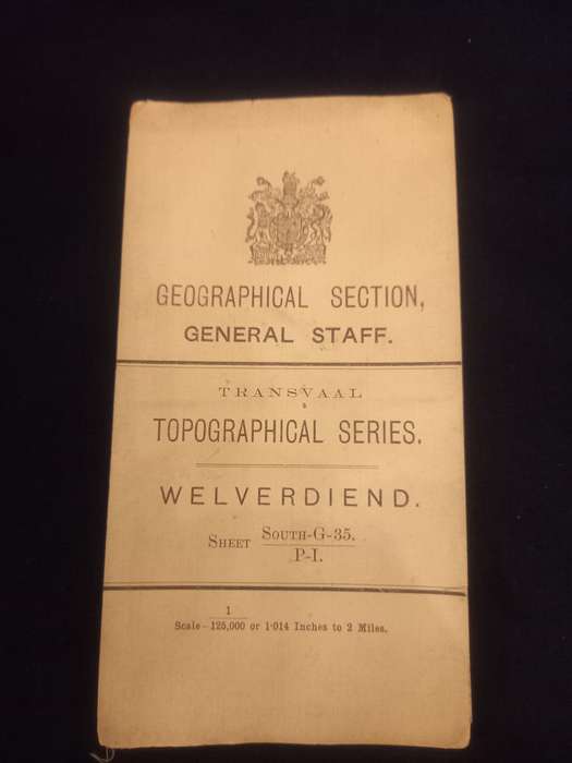 Transvaal, Welverdiend Map- Geographical Section, General Staff, 1913