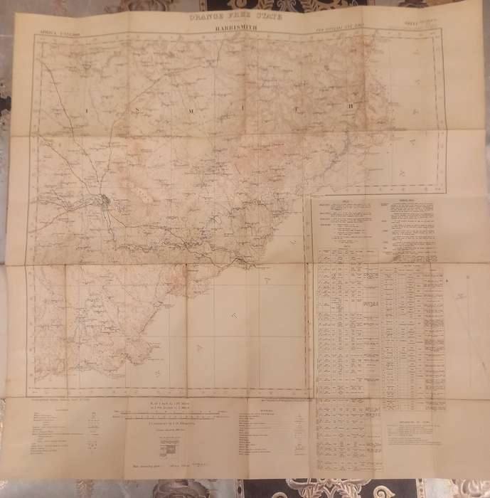 Harrismith map - Geographical Section, General Staff, Orange Free State Reconnaissance series 1912