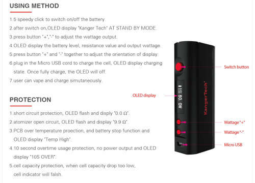 VAPE MOD KIT KANGERTECH SUBOX MINI ( BLACK )