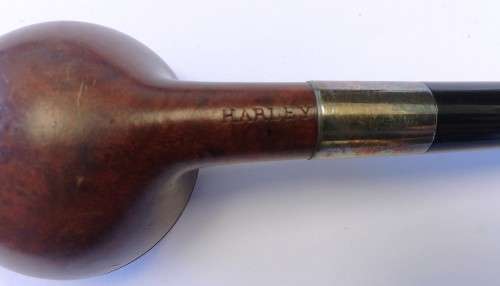Classic 1932 Vintage Collectable Silver Mounted Loewe and Co. Harley Smoking Pipe