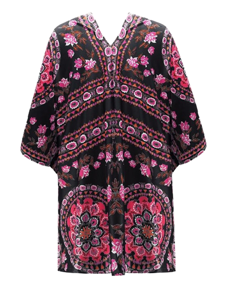 Black Floral Kimono