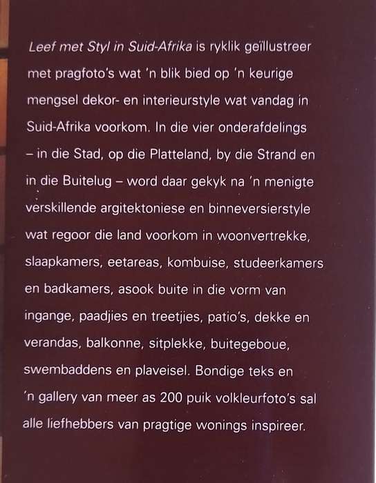 Leef met styl in Suid-Afrika