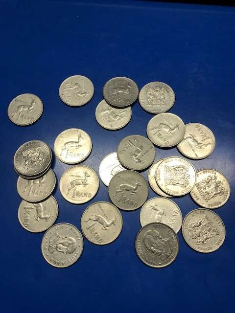 R 1.00 COINS VARIOUS YEARS SOUTH AFRICAN.