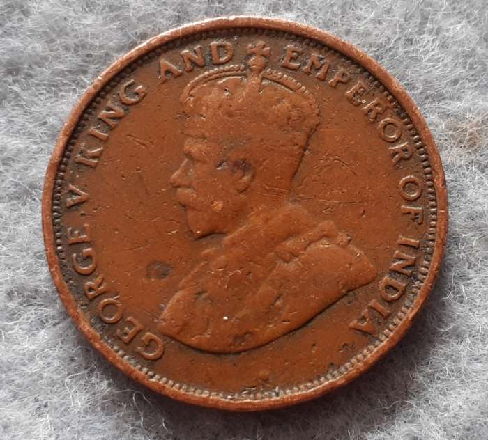 1929 Ceylon one cent