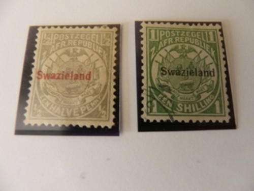 Swaziland (1889) - 1/2d & 1d Transvaal overprinting (SACC @ R800-00)