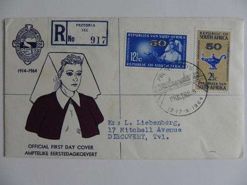 RSA (1964) - 50th Anniversary of SA Nursing Association Illustrated FDC