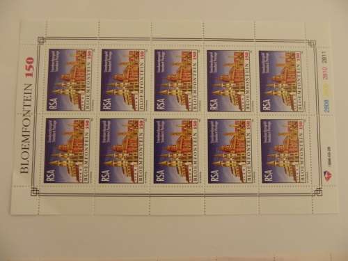 RSA 6.30 (1996) - 150th Anniversary of Bloemfontein Full Sheet in Mint