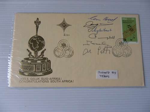 Variety : RSA 2.12a (1976) - Bowls World Champions FDC Signed by Winning Team