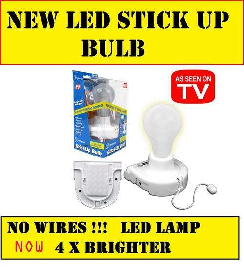 NEW LED STICKUP BULBS FOR HOME OFFICE  OR PLAY R99.00 AS SEEN ON TV