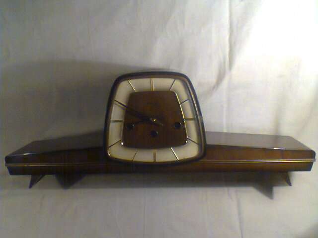A Old Vintage Hermle Mantel Clock & Key with Westminster Chimes in 100% Excellent Condition