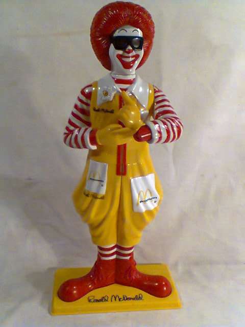 FOR The Collector.Ronald McDonald's = Binocular,Water squirt,slide show inside head + Roller Stamps