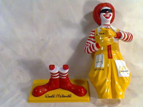 FOR The Collector.Ronald McDonald's = Binocular,Water squirt,slide show inside head + Roller Stamps