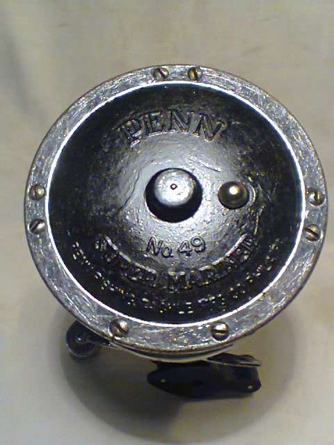 A Vintage " PENN No49 " Deep sea Reel with line which is in good second hand working condition.