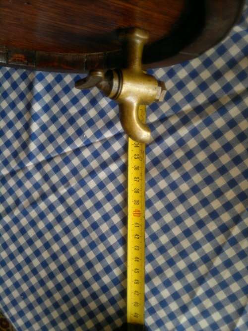 Awesome Oak wine barrel with brass spigot on stand. Ideal to use or display. In good condition.