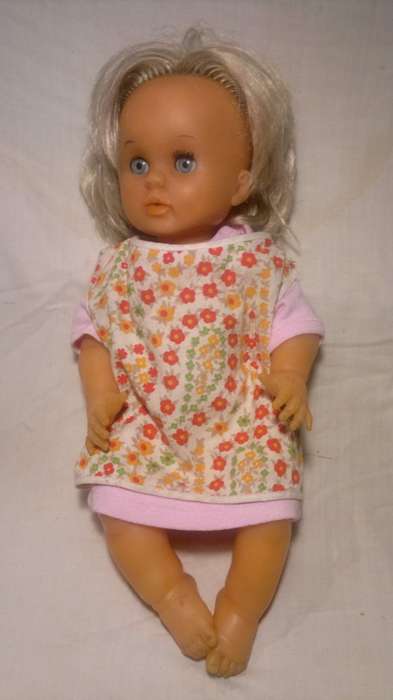 Vintage Pretty Drinking Wetting 1980's Doll First Love style 44cm with clothes well played with.