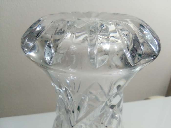 A Beautiful work of art. A Mid-Century Fleur de Lys Czech vase 20th century art.