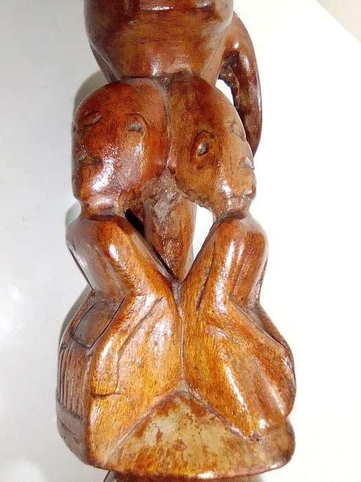The Nyaminyami is described as having the body of a snake the head of a fish. Ethnic Walking Stick.