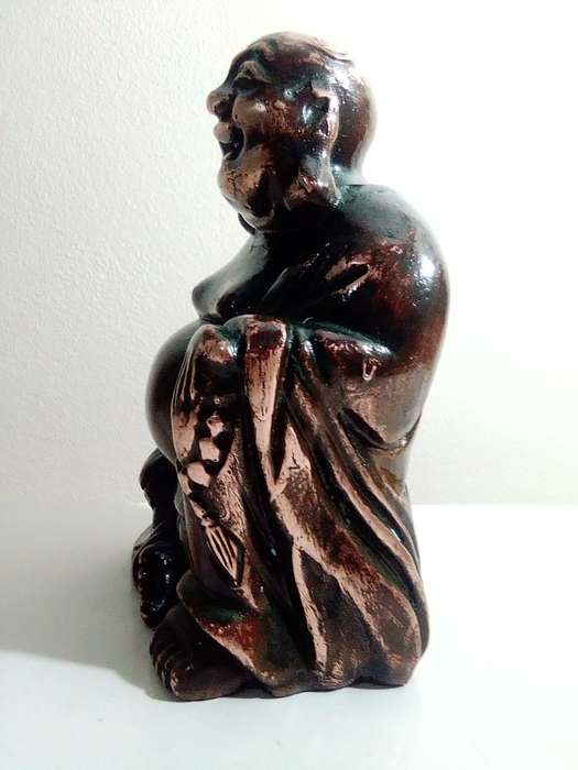 1800s Antique Copper laughing Buddha cast in old wax method. Beautiful and quality of old casting.