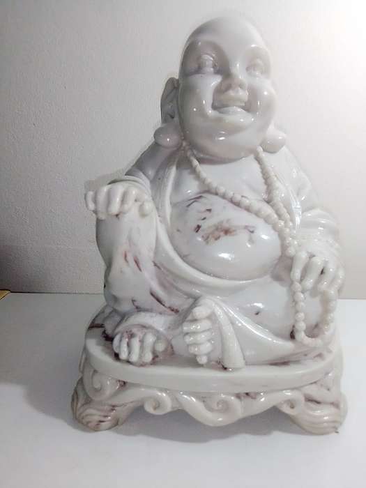 Wow Antique Large and Heavy 4.5Kg`s laughing Buddha cast in crushed marble stone and Resin mixture.