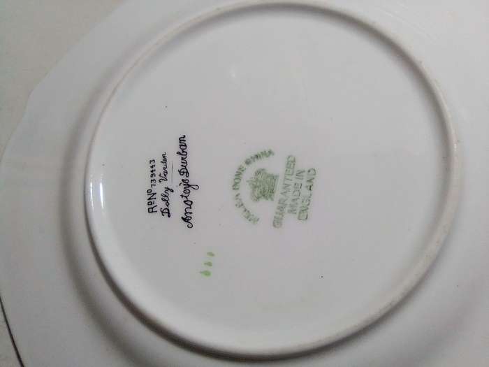 Rare Plate`s. A Melba Ware Dolly Varden plate. Circa 1925  and a Romantic Decor Floral Plate Retro