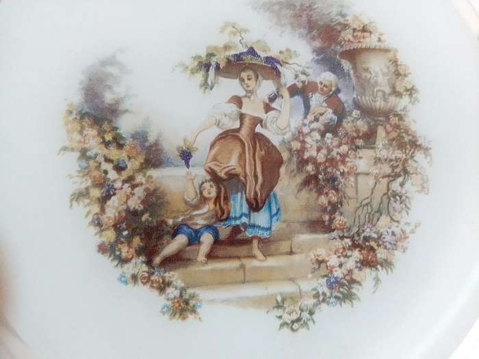 Rare Plate`s. A Melba Ware Dolly Varden plate. Circa 1925  and a Romantic Decor Floral Plate Retro