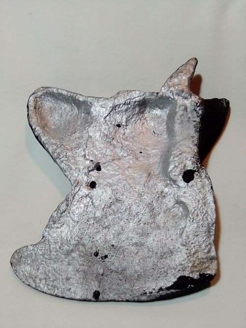 A Cast aluminium `PASOP BEWARE of the Dog` Gate sign.