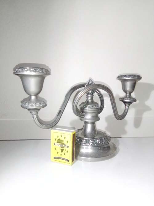 Vintage `ianthe` Ornate double Candle centre piece candlestick with al it`s cups present.