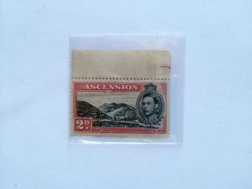 Ascension Green Mountain Rare 2d Stamp with King George VI