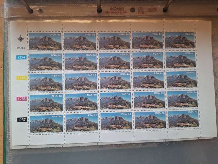 Complete sheet University of Cape Town 4c stamps 1979