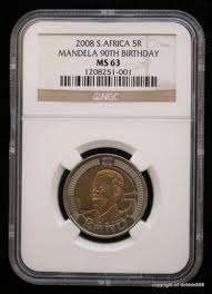 2008 Mandela 90th R5 Set of 4 COINS !!!! MS 63,64,65,66 NGC Graded ,FREE SHIPPING !!!!