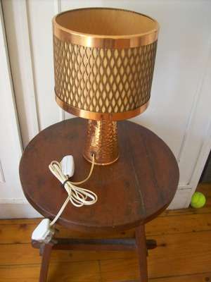 COPPER ELECTRIC TABLE LAMP
