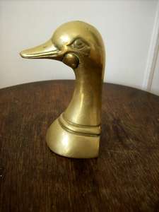 BRASS DUCK ORNAMENT.