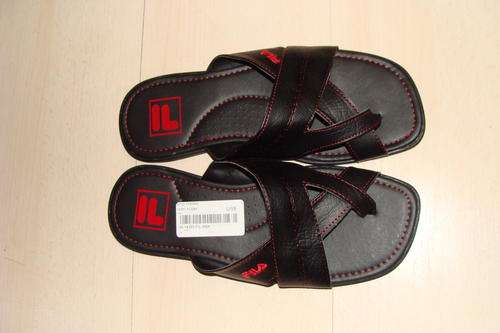 Original Mens Fila Vito Thong Sandals Black UK 11