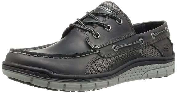 Original Mens SKECHERS Noris Stern - UK 12 (SA 12) Memory Foam - Leather Upper