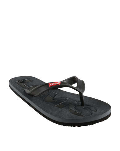 Original Mens Levi's Bells Flip Flops UK 8 (SA 8) - Grey
