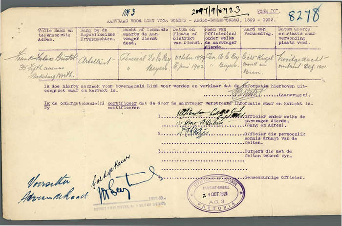 Boer War ABO (LVW) / WW1 Group to an American