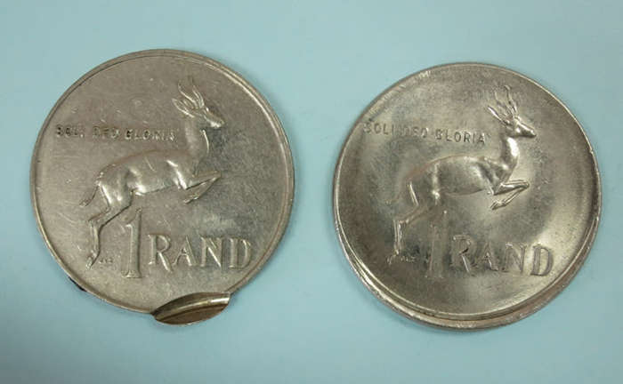 error coin misstrike nickel one rand