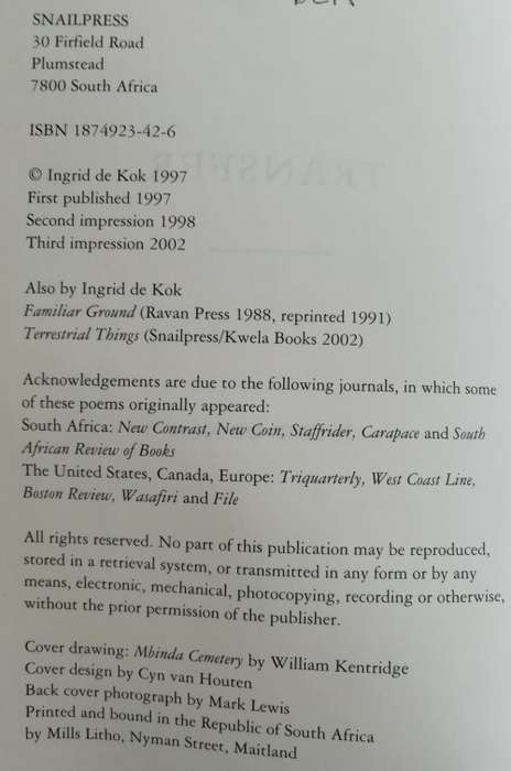 Transfer / Ingrid de Kok