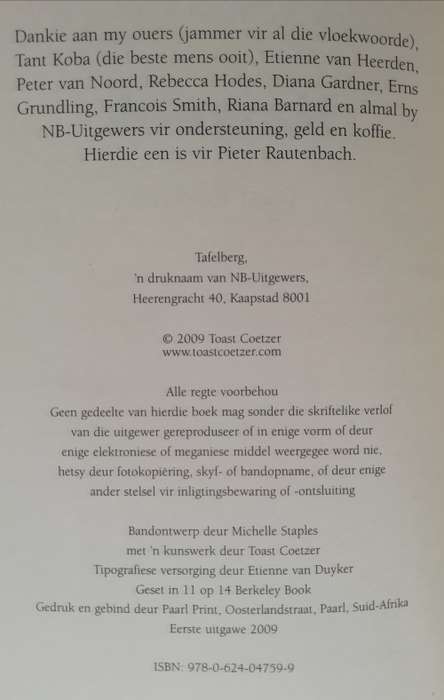 Naweek / Toast Coetzee