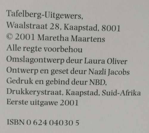 Jacoba Afrikaner / Maretha Maartens