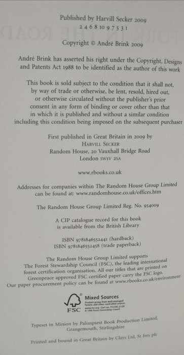 A Fork in the Road / Andre Brink