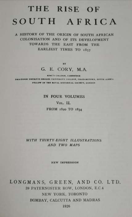 The Rise of South Africa (5 Volumes) by SIR. GEO. E. CORY