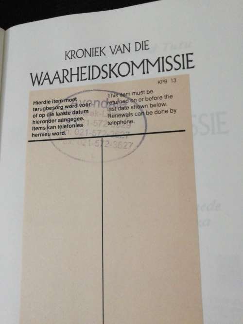 KRONIEK VAN DIE WAARHEIDSKOMMISSIE  /  PIET MEIRING