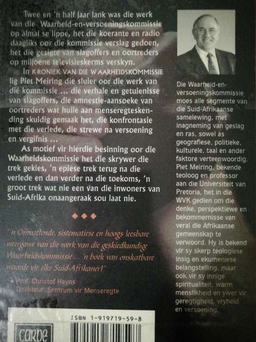 KRONIEK VAN DIE WAARHEIDSKOMMISSIE  /  PIET MEIRING