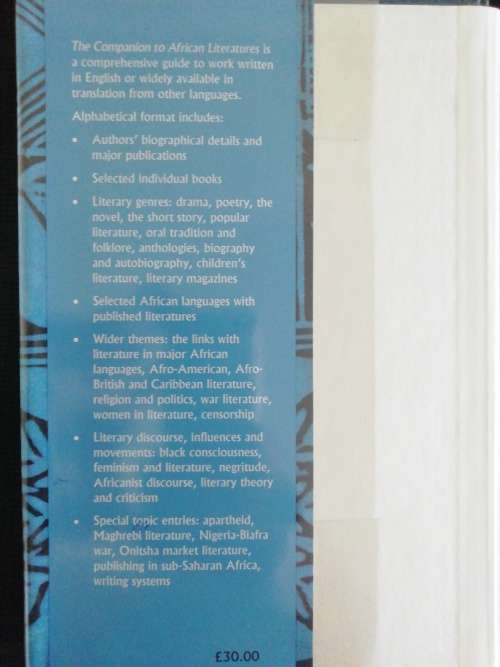 The Companion to African Literatures Killam, G.D., Rowe, Ruth