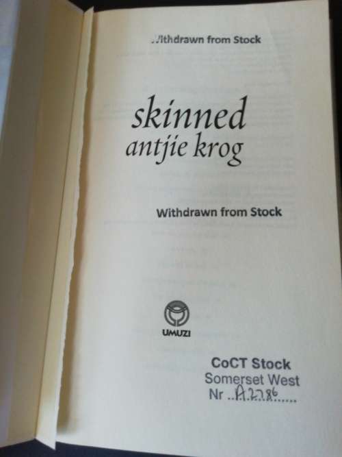 Skinned: A Selection of Translated Poems / Antjie Krog